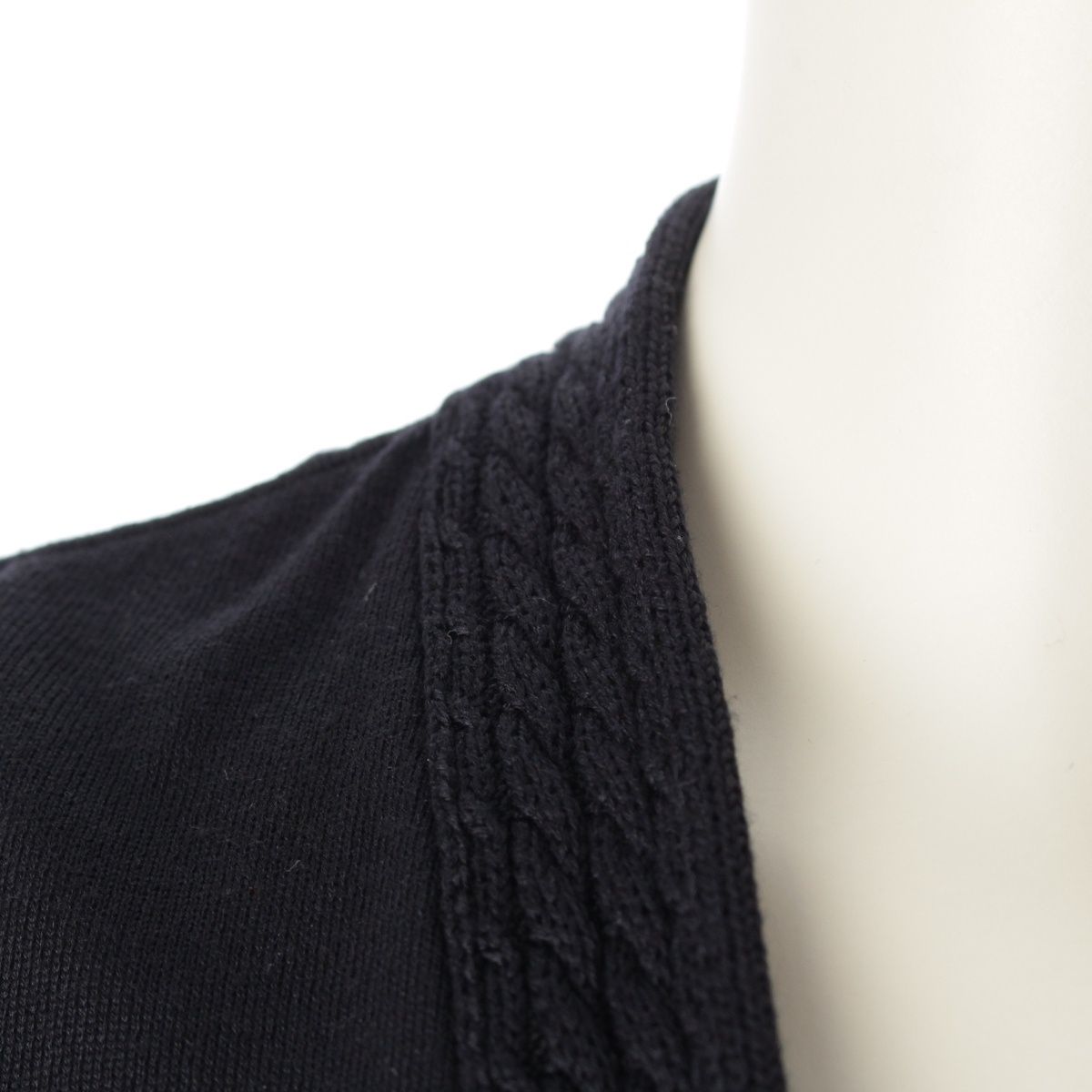  レオナール 花柄 袖口切替 ボレロ カーディガン ブラック系 36 長袖 カーディガン ボレロ アンサンブル