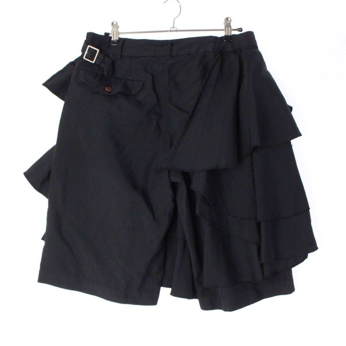 コムデギャルソン コムデギャルソン AD2014 15SS 製品染め ラップデザイン ショートパンツ キュロットパンツ ボトムス RO-P006 ブラック XS