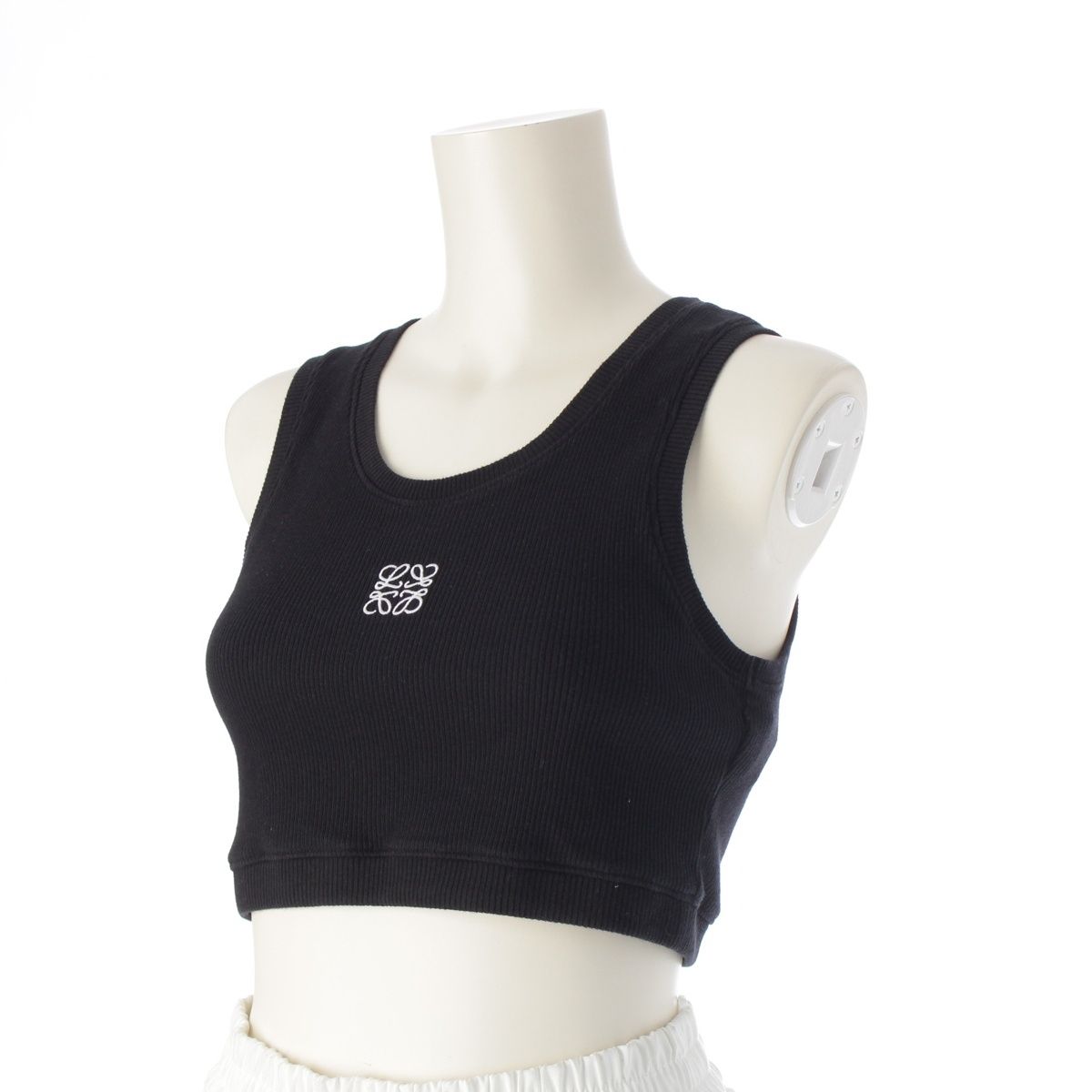 ロエベ コットン アナグラム タンクトップ トップス ブラック S