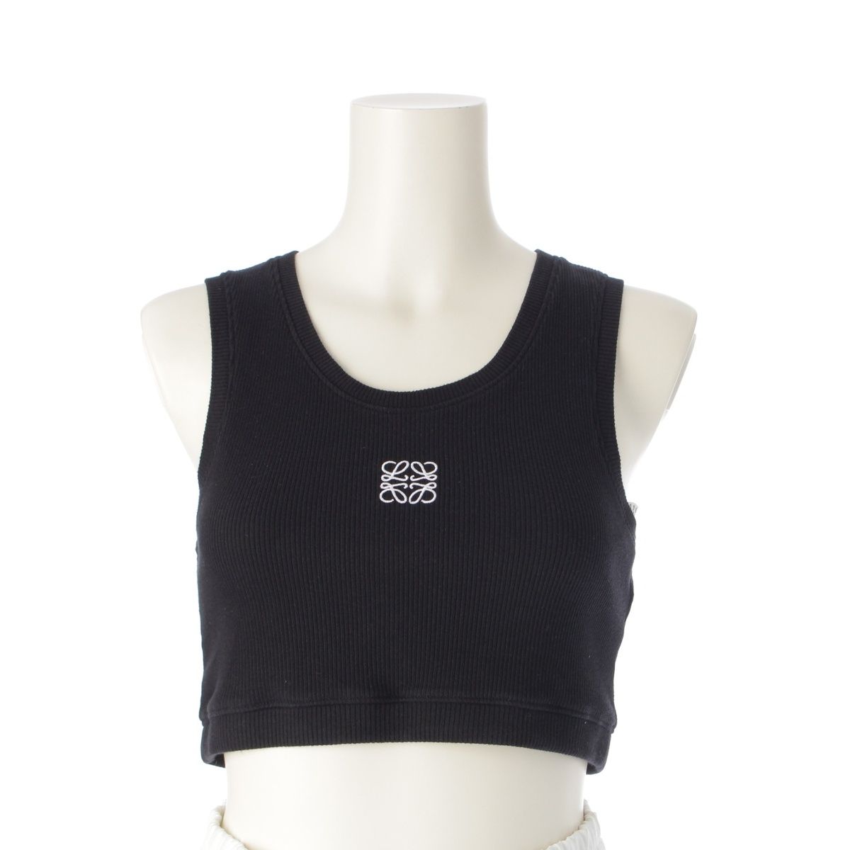 ロエベ コットン アナグラム タンクトップ トップス ブラック S