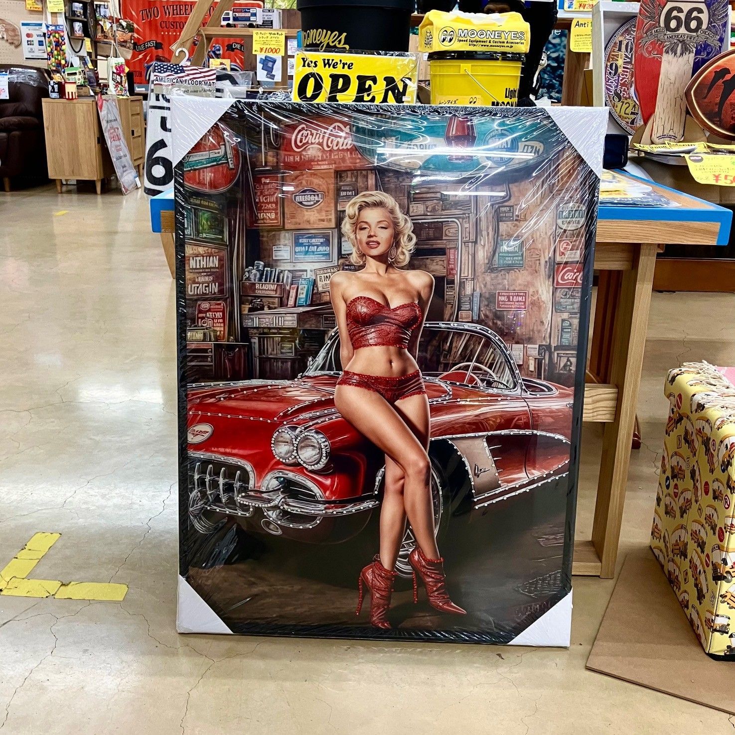 ガラスアート アートパネル 絵 マリリン マリリンモンロー コカコーラ