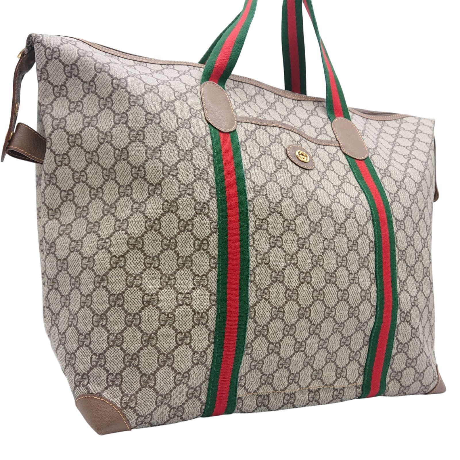 GUCCI グッチ 旅行用カバン シェリーライン GGスプリーム トートバッグ