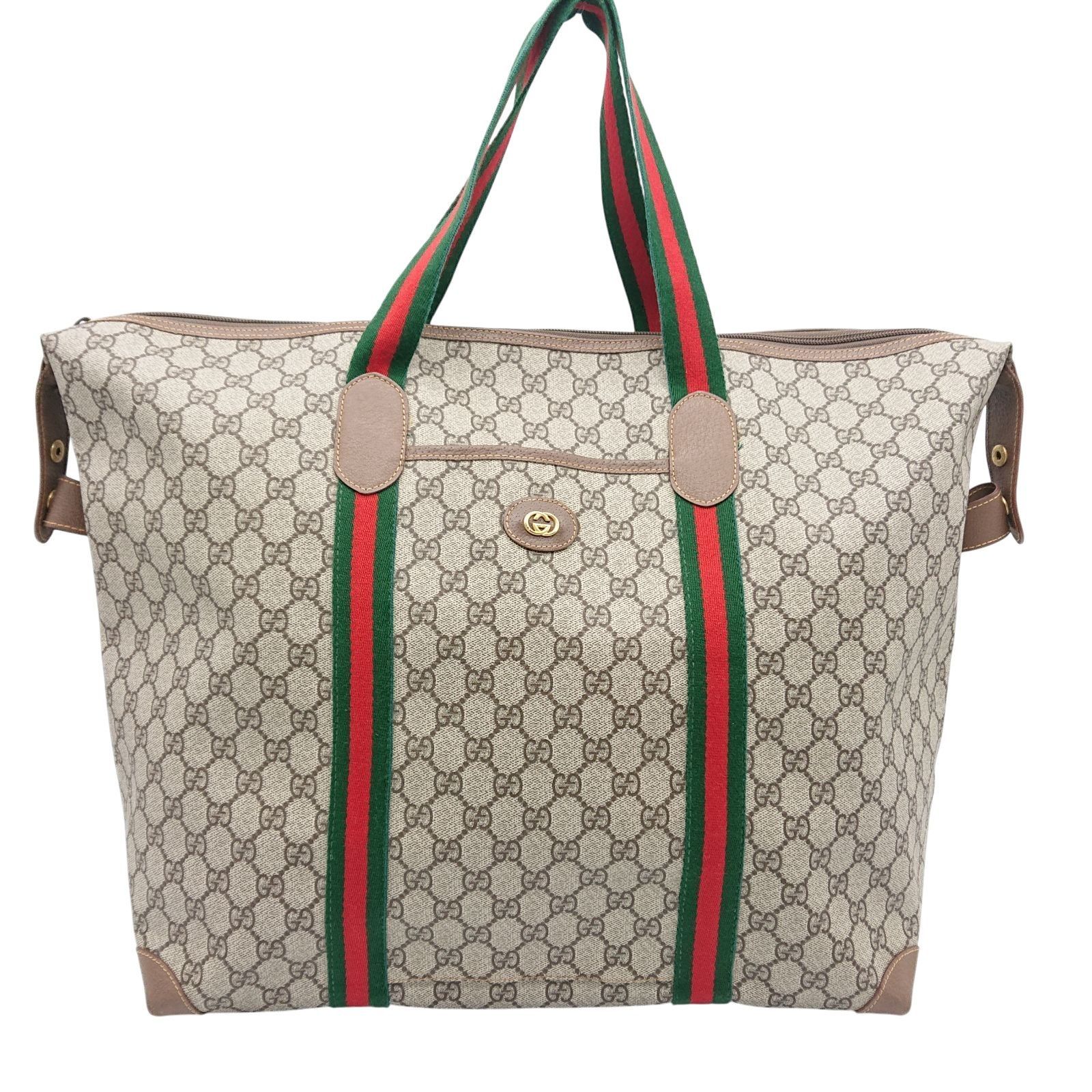 GUCCI グッチ 旅行用カバン シェリーライン GGスプリーム トートバッグ