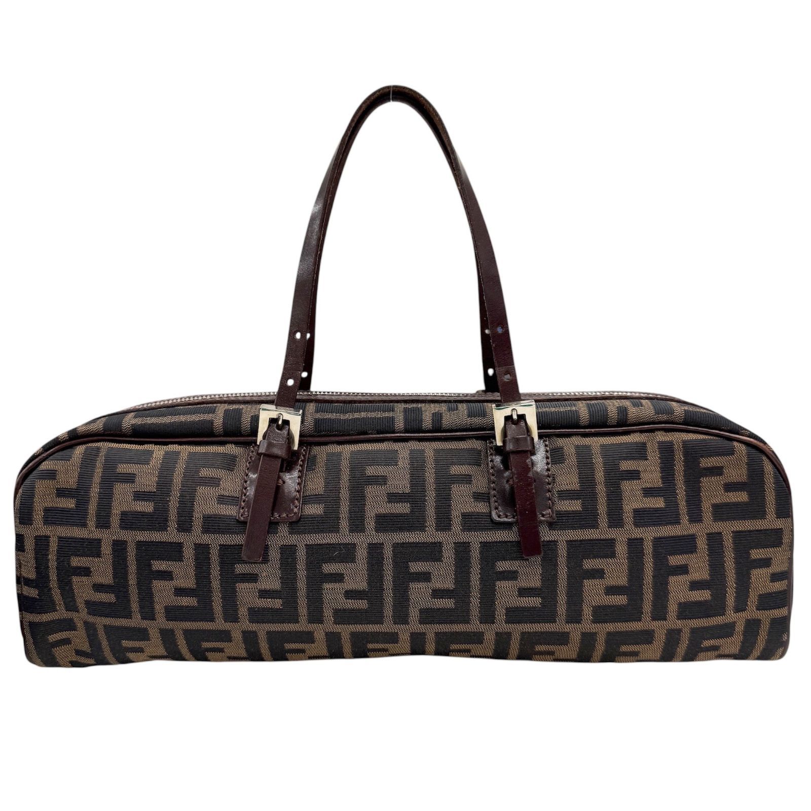 FENDI フェンディ ミニボストンバッグ ズッカ柄 ハンドバッグ ショルダーバッグ キャンバス レザー レディース お洒落 カジュアル デイリー ブランドギャラリー心斎橋店