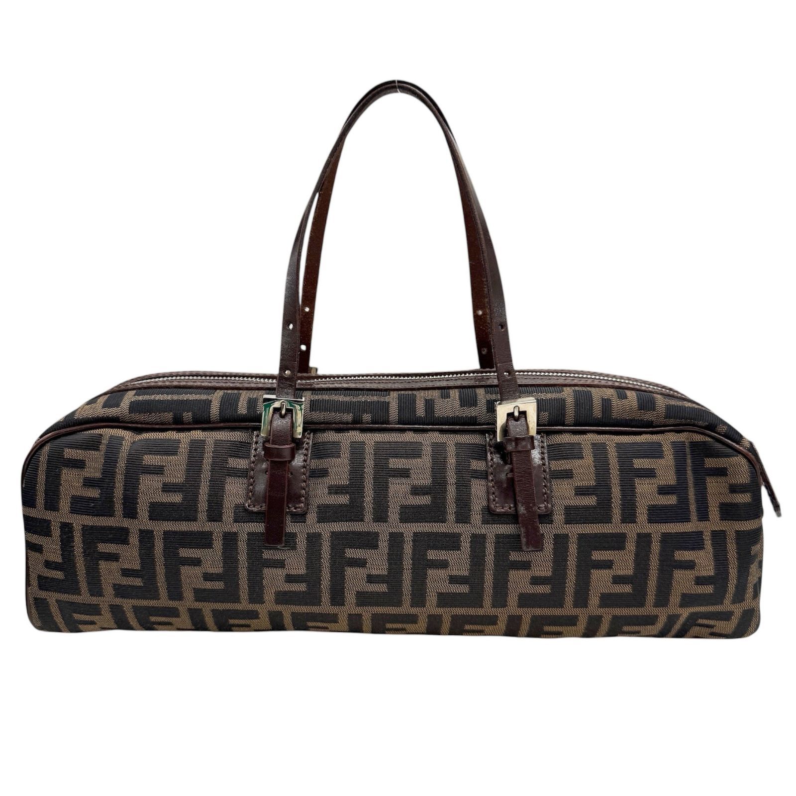 FENDI フェンディ ミニボストンバッグ ズッカ柄 ハンドバッグ ショルダーバッグ キャンバス レザー レディース お洒落 カジュアル デイリー ブランドギャラリー心斎橋店