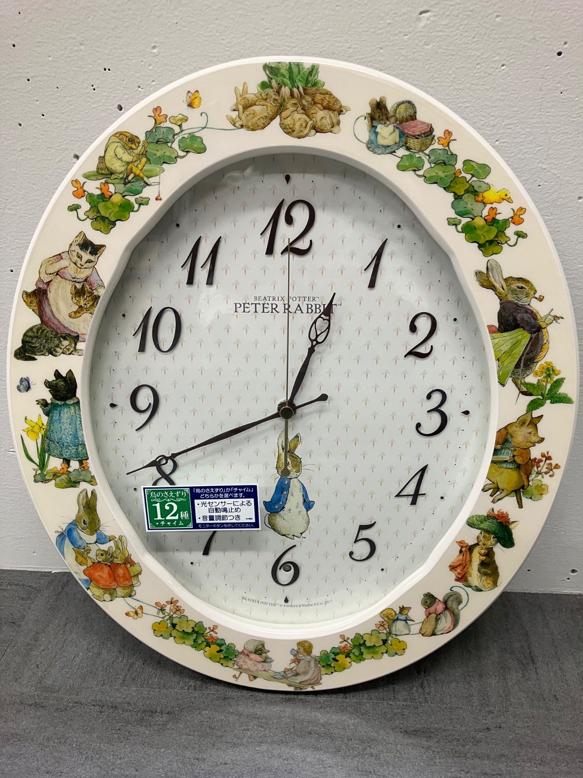 SEIKO 鳥のさえずり時報付き ピーターラビット掛け時計 - メルカリ