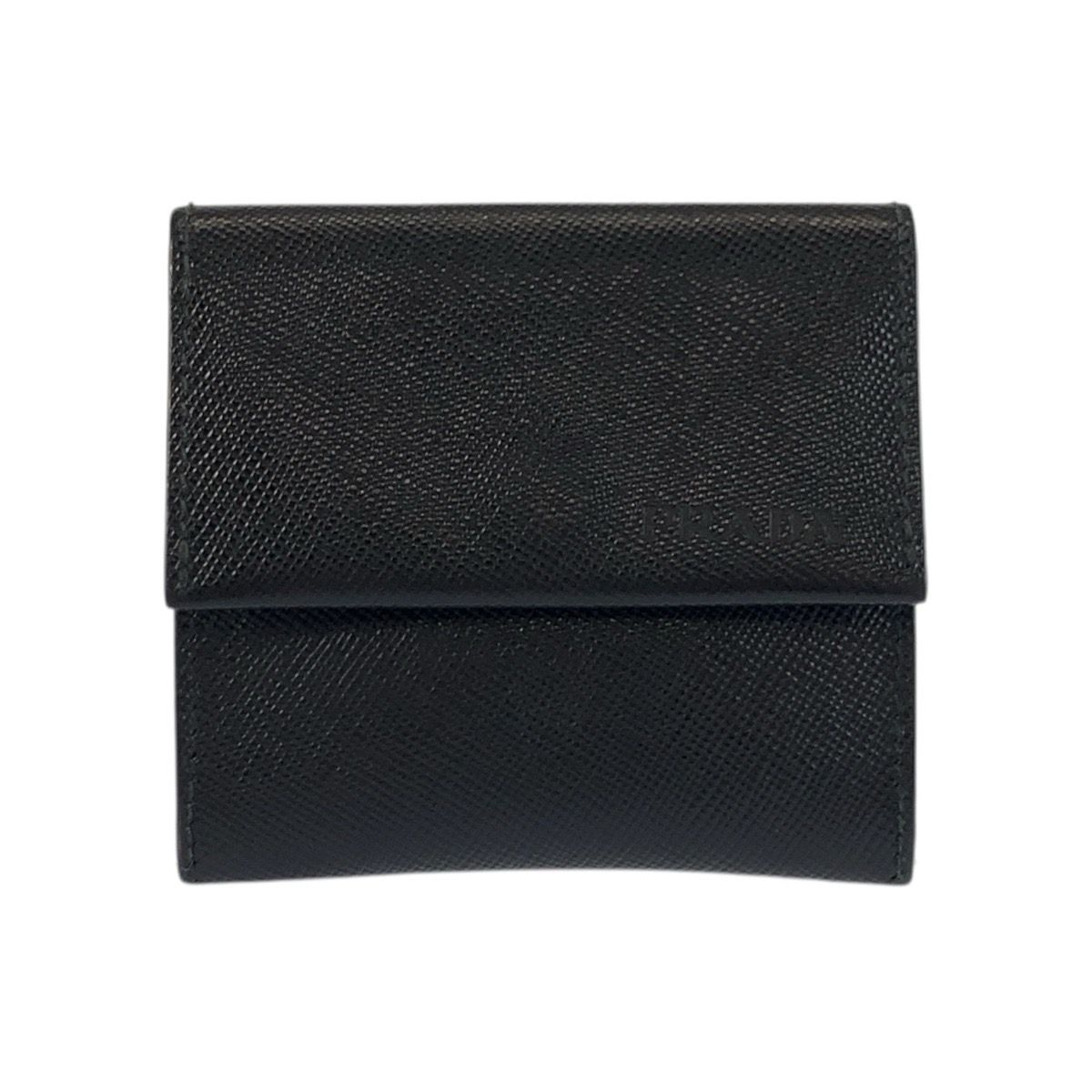 PRADA プラダ サフィアーノ ブラック 黒 シルバー金具 レザー コインケース 小銭入れ メンズ 505781