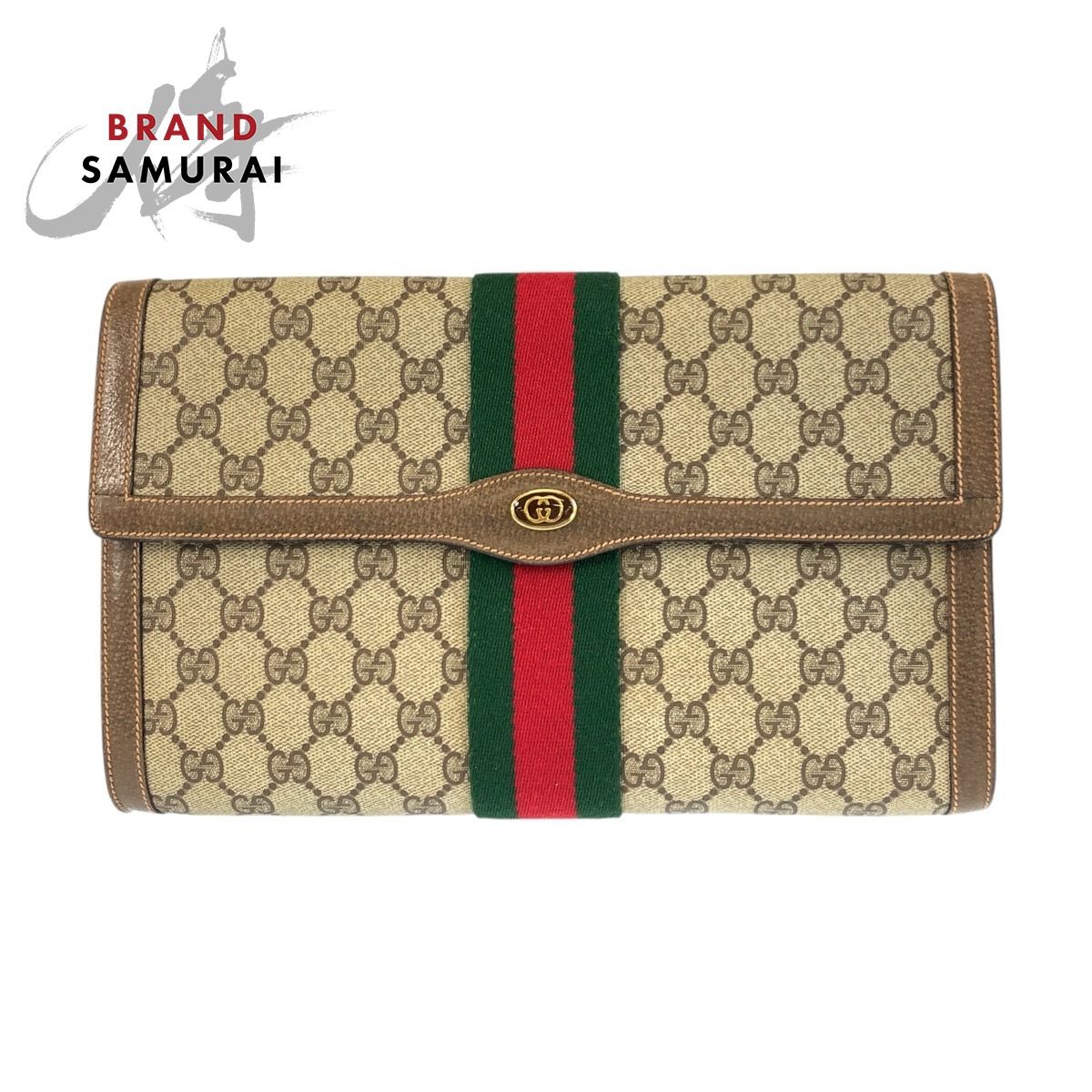 GUCCI グッチ ヴィンテージ シェリーライン GGスプリームキャンバス 89 01 007 クラッチバッグ セカンドバッグ メンズ 505793