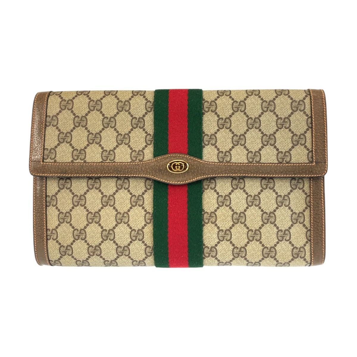 GUCCI グッチ ヴィンテージ シェリーライン GGスプリームキャンバス 89 01 007 クラッチバッグ セカンドバッグ メンズ 505793