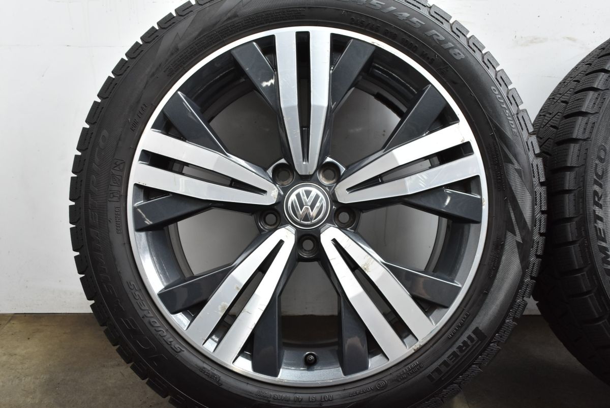  フォルクスワーゲン ゴルフ 18 in 7 5 J 45 PCD 112 ピレリ アイスアシンメトリコ 245 R 品番 18インチ タイヤ ホイールセット