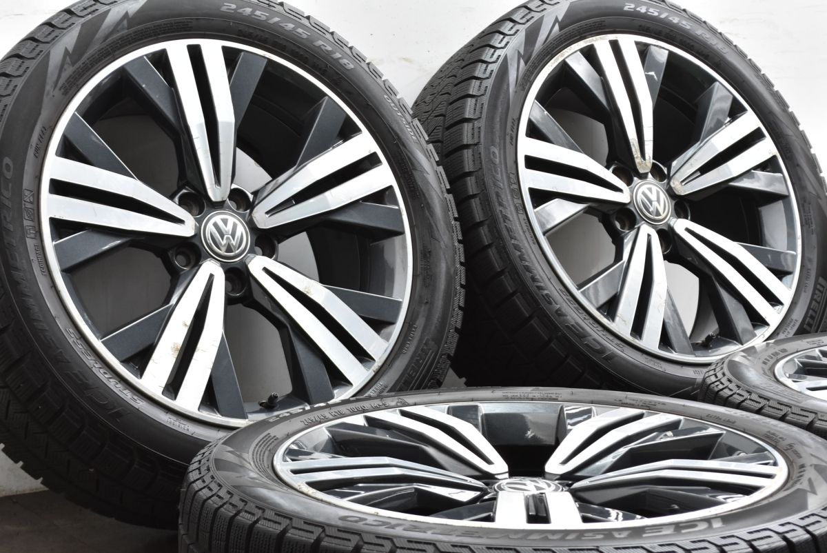 フォルクスワーゲン ゴルフ 18 in 7 5 J 45 PCD 112 ピレリ アイスアシンメトリコ 245 R 品番