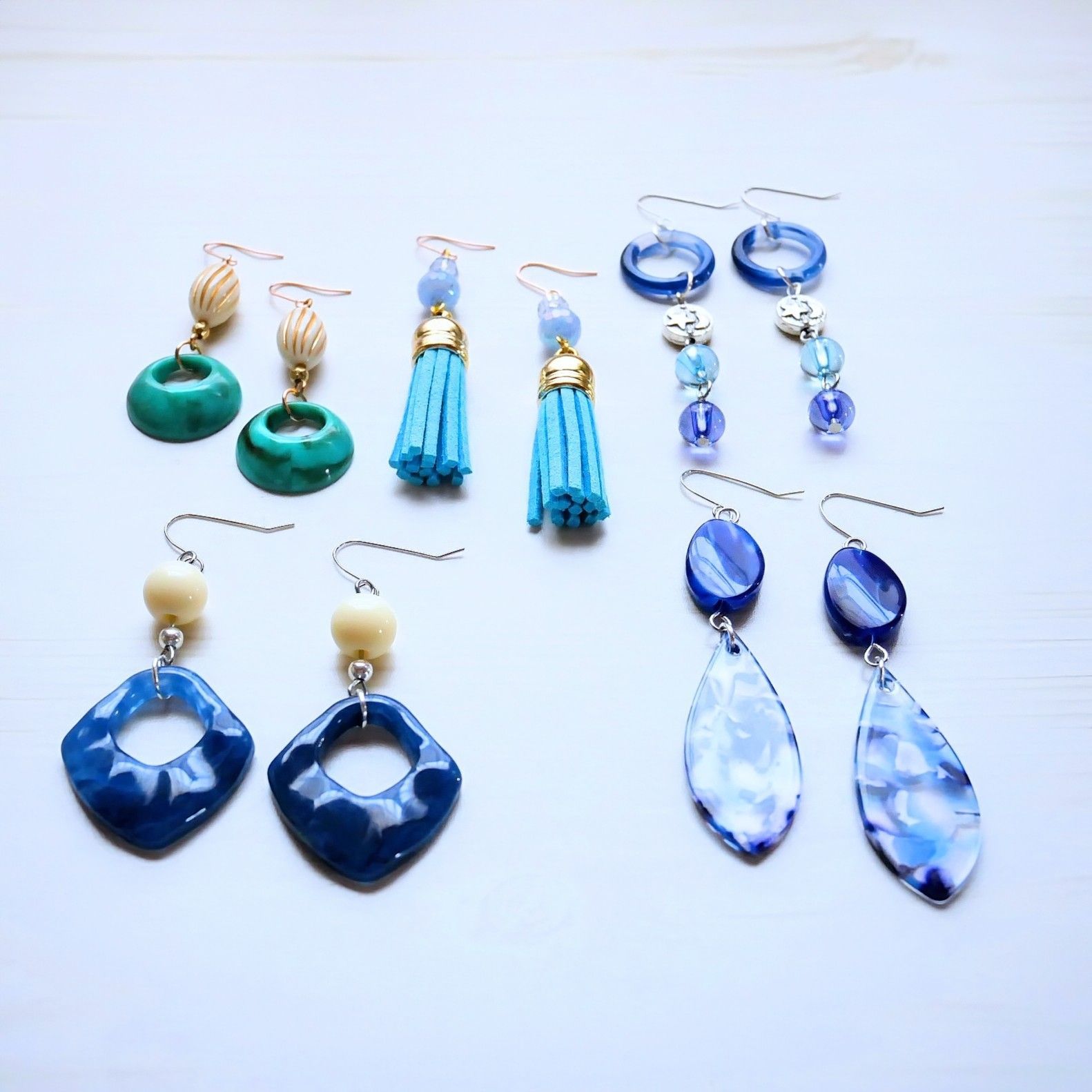 ピアス 5点セット ブルー まとめ売り 青 お得 プチプラ 低価格 大人
