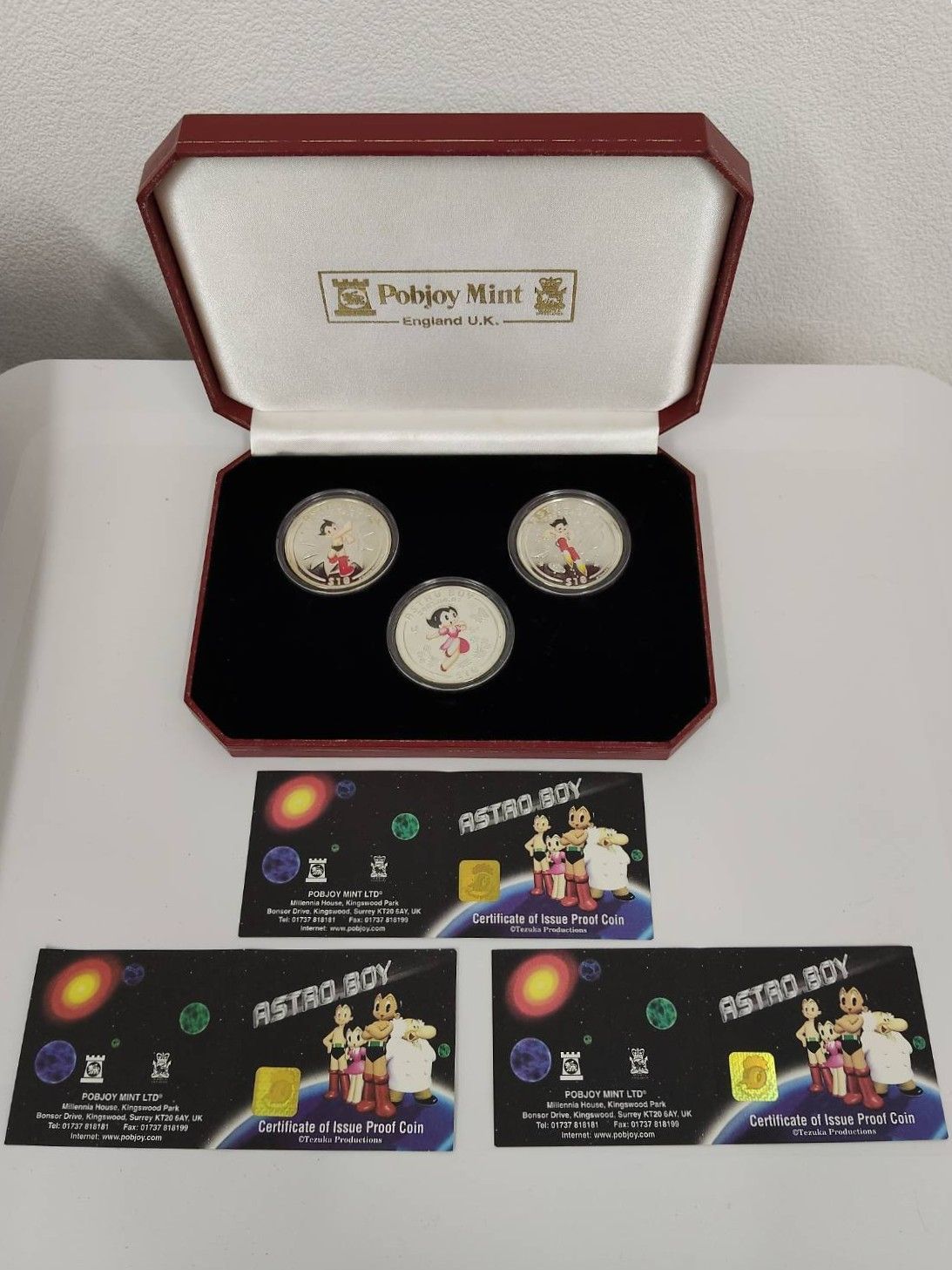 ASTRO BOY 鉄腕アトム 2003年 誕生記念貨幣 10ドル銀貨 3種セット プルーフコイン