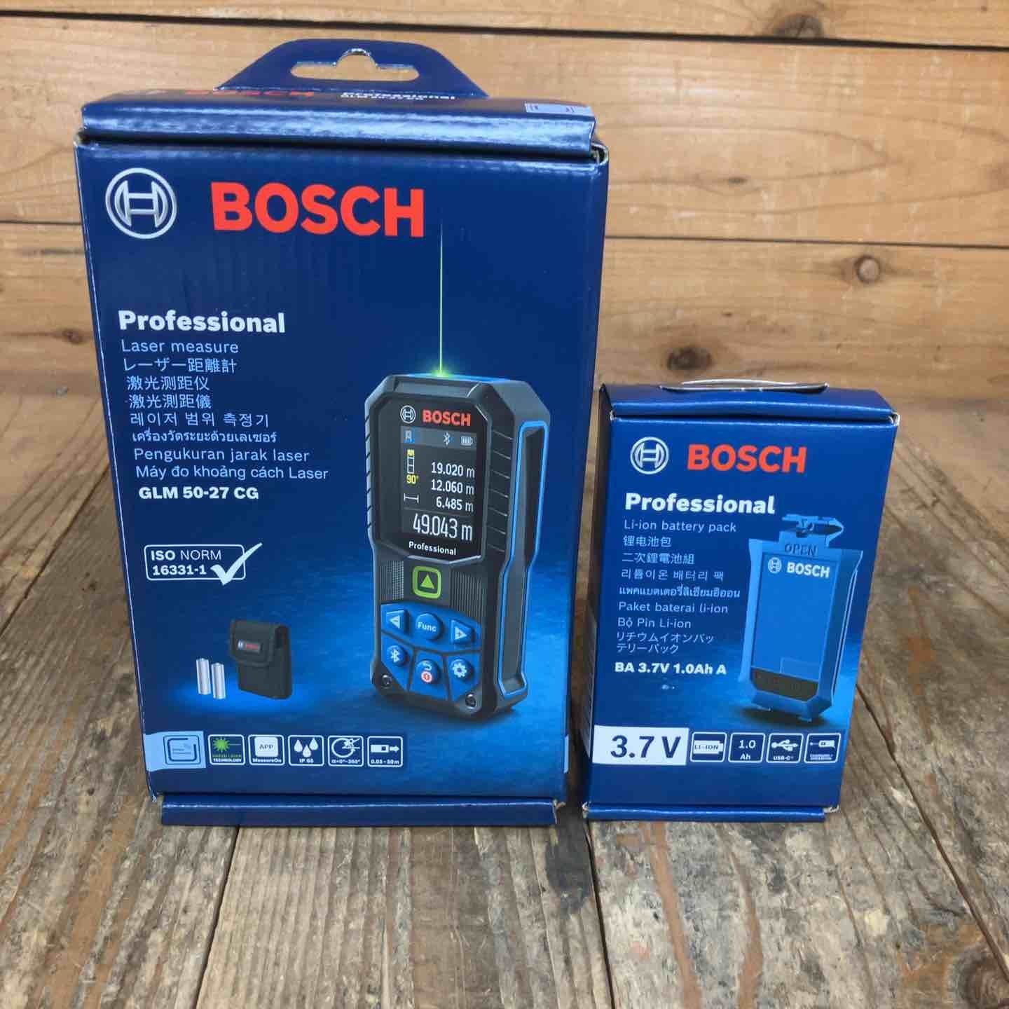 ボッシュ BOSCH グリーンレーザー距離計 GLM50-27CG 純正バッテリー1個セット 所沢店