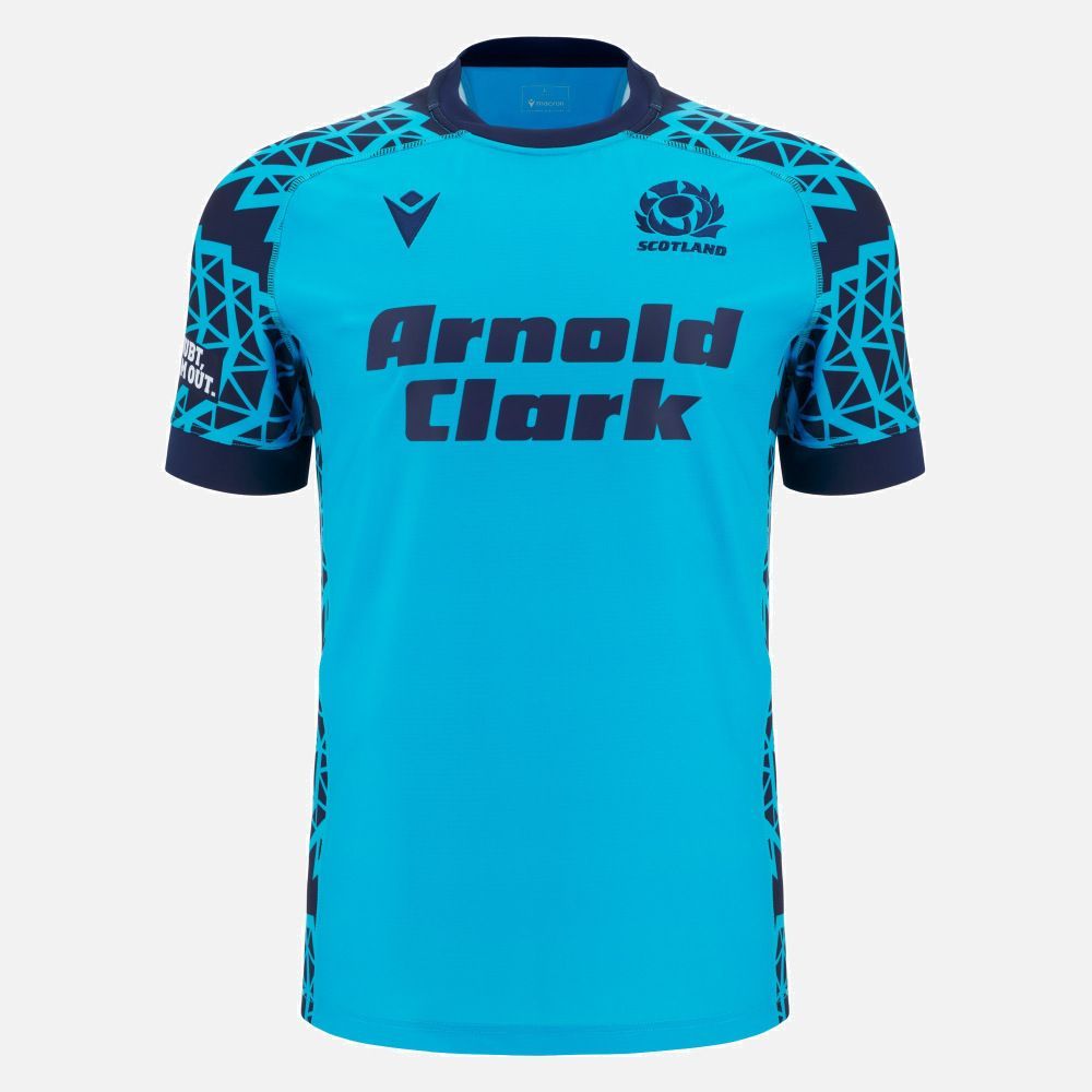 マクロン ラグビー スコットランド代表 2025 2026 スカイ トレーニング ジャージ 青 ブルー 水色 公式モデル 日本未発売