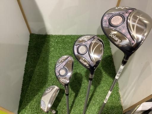 キャロウェイ SOLAIRE 2018 8S ピンク レディース クラブセット CS オリジナルカーボン フレックスL レディース 女性用 右利き 右用 Cランク ゴルフクラブ