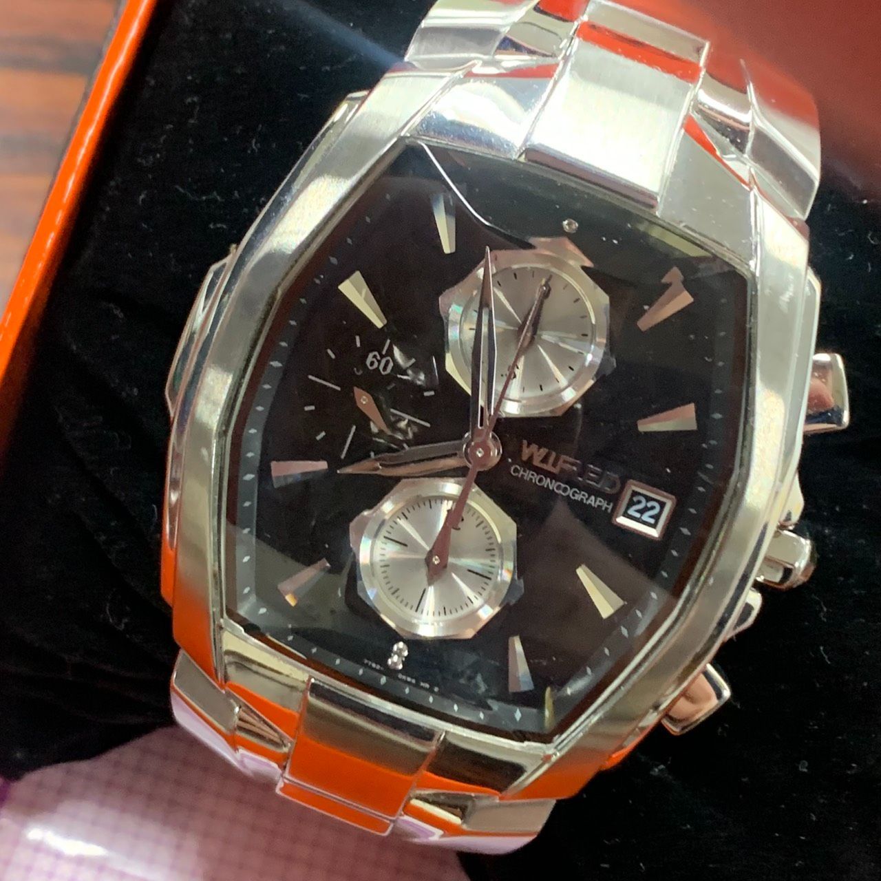 SEIKO セイコー ワイアード クロノグラフ 7T92–0HT0 メンズ 腕時計 ブラックモデル セイコー SEIKO ワイアード WIRED クロノグラフ メンズ腕時計 シルバー