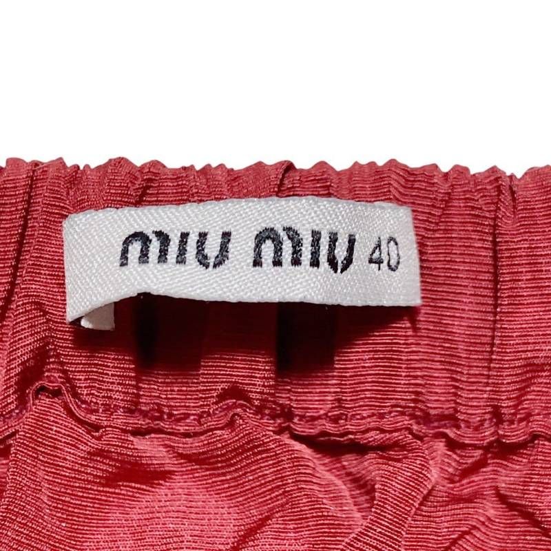 miu miu ミュウミュウ ミニスカート ナイロン フ イージースカート 赤 オールシーズン サイズ ４０ レディース