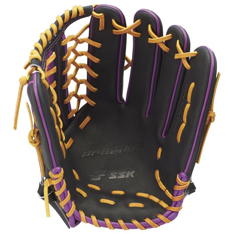 SSK エスエスケイ 軟式プロエッジシリーズ C 外野手用 野球 グローブ 軟式野球グローブ 25 AW 7180 Nブラック パープル