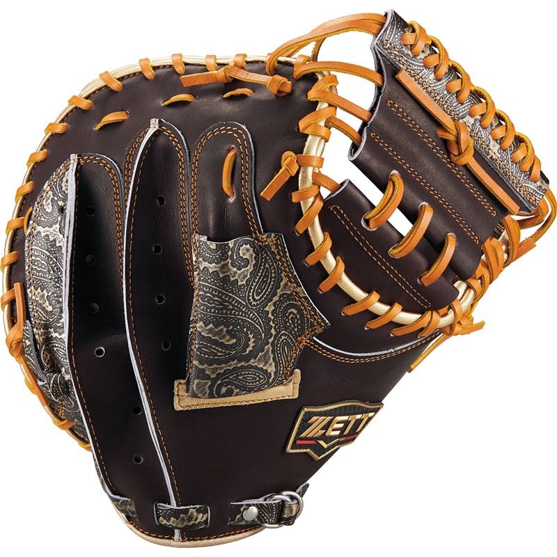 zett ゼット 軟式キャッチャーミット プロステイタス ZT25F 野球ソフトグラブ 25AW 軟式 brcb32522k-3753 ブラウン ゴールド