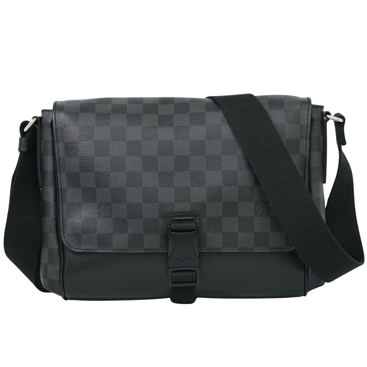 本物 ルイヴィトン LOUIS VUITTON LV メッセンジャー PM ダミエ グラフィット ショルダーバッグ ポシェット ブラック グレー N41457 ビトン バッグ フォロー割