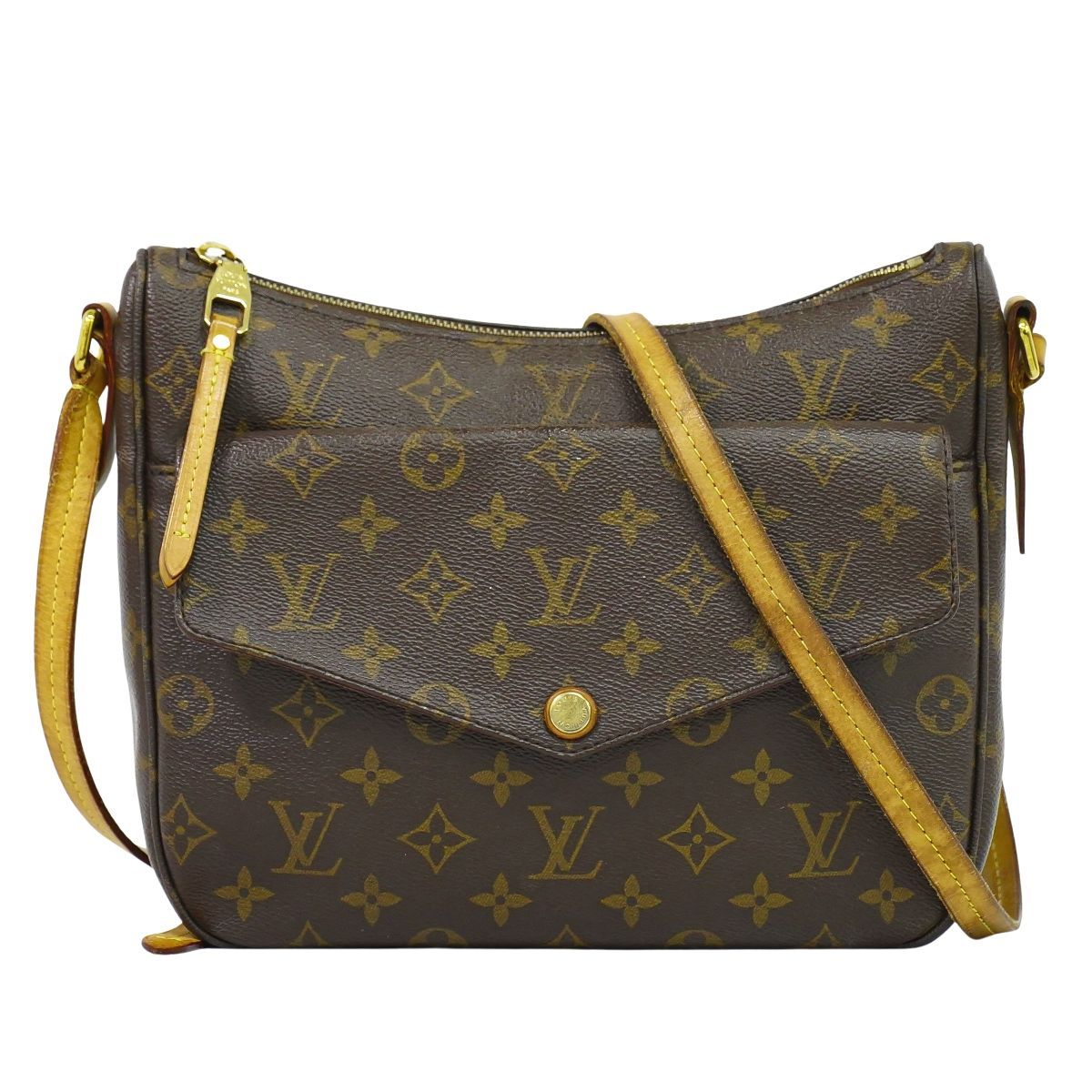 本物 ルイヴィトン LOUIS VUITTON LV マビヨン モノグラム ショルダーバッグ ポシェット ブラウン M41679 Mabillon ビトン バッグ フォロー割