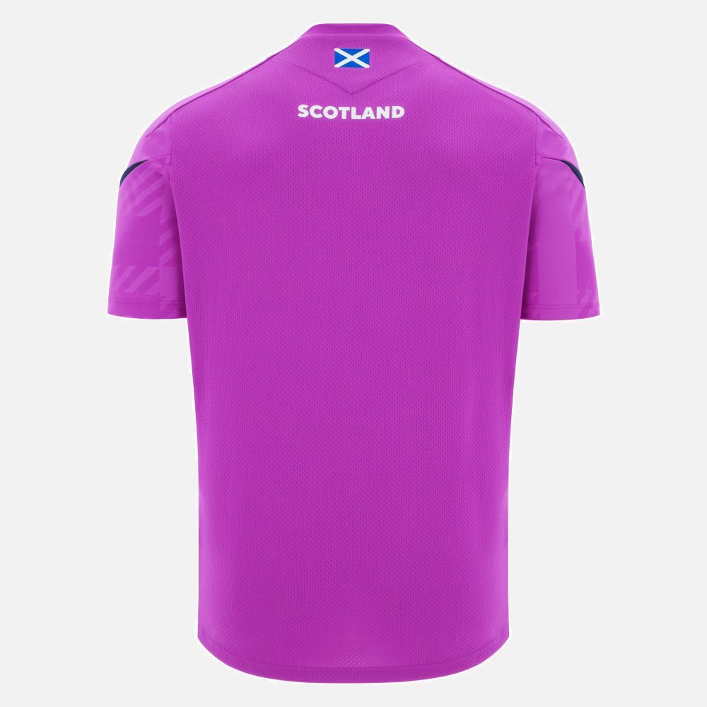 マクロン ラグビー スコットランド代表 2025 2026 トレーニング Tシャツ 紫 パープル モデル 日本未発売 ウォームアップウェア ウェア ラグビー