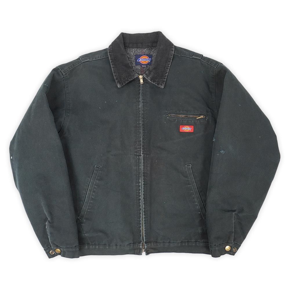 ディッキーズ Dickies 90s 90年代 ダックワークジャケット フェード デトロイトジャケット Carhartt カーハート USA ヴィンテージ アメリカ 古着 メンズ コート ジャケット ブラック 黒 M
