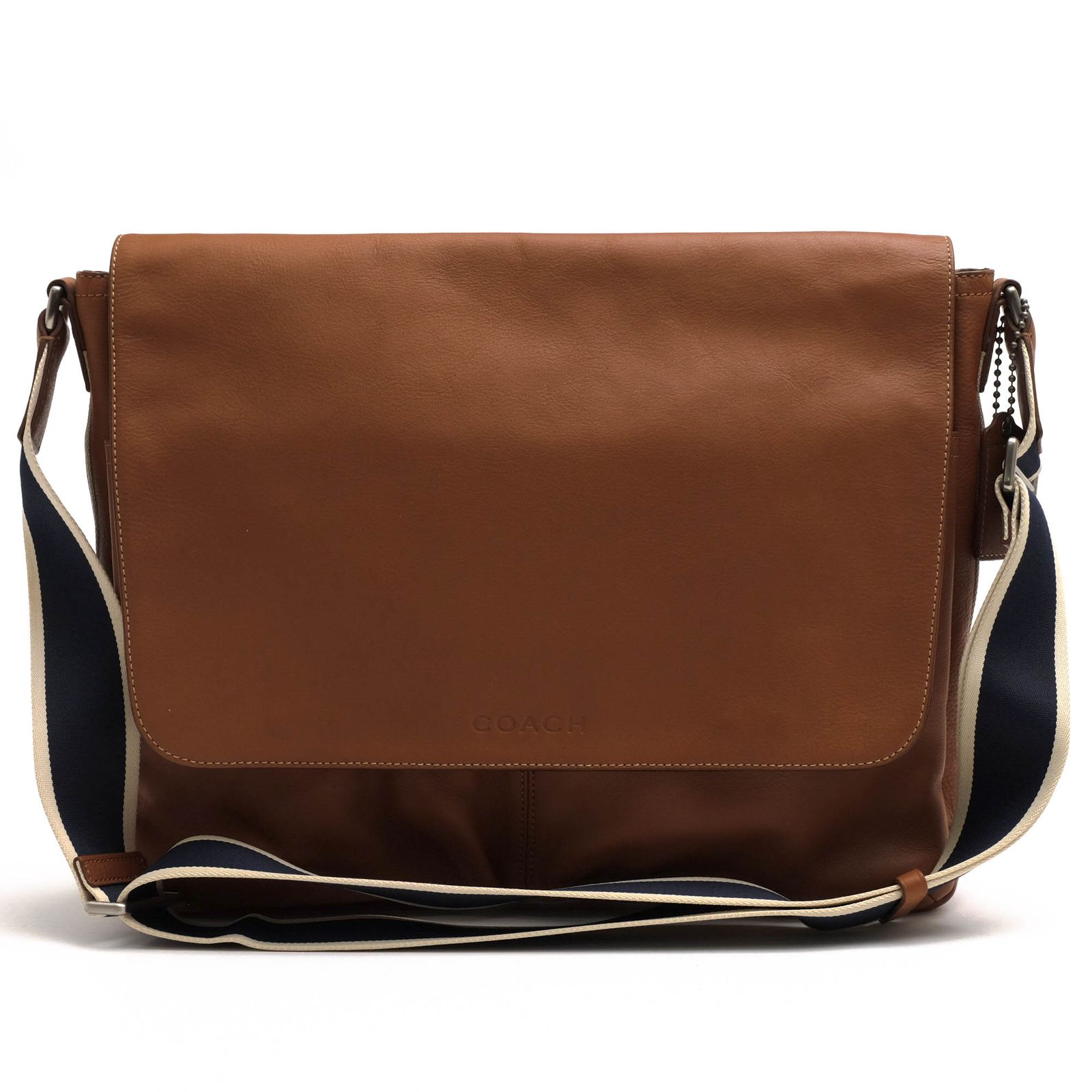 コーチ COACH バッグ ショルダーバッグ 鞄 メンズ 男性 男性用 レザー 革 本革 ブラウン 茶 F70556 Heritage Leather Messenger ヘリテージ ウェブレザー メッセンジャー フラップ式 メッセンジャーバッグ シボ革 シ