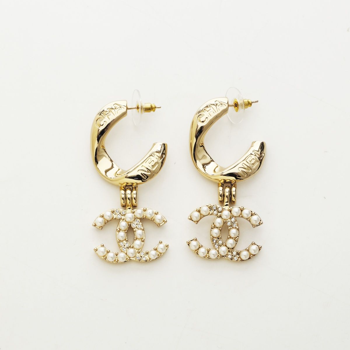 CHANEL シャネル ピアス B24A ココマークフープ