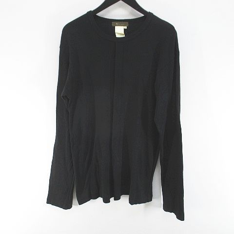 ワイズフォーメン Y's for men MN-T35-060 長袖 Tシャツ カットソー ロンT 3 黒系 ブラック 無地