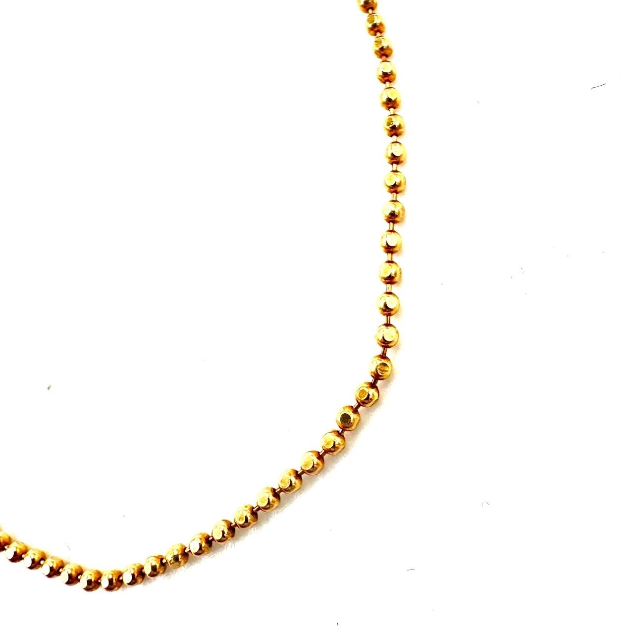 K18 ゴールドボールチェーンブレスレット