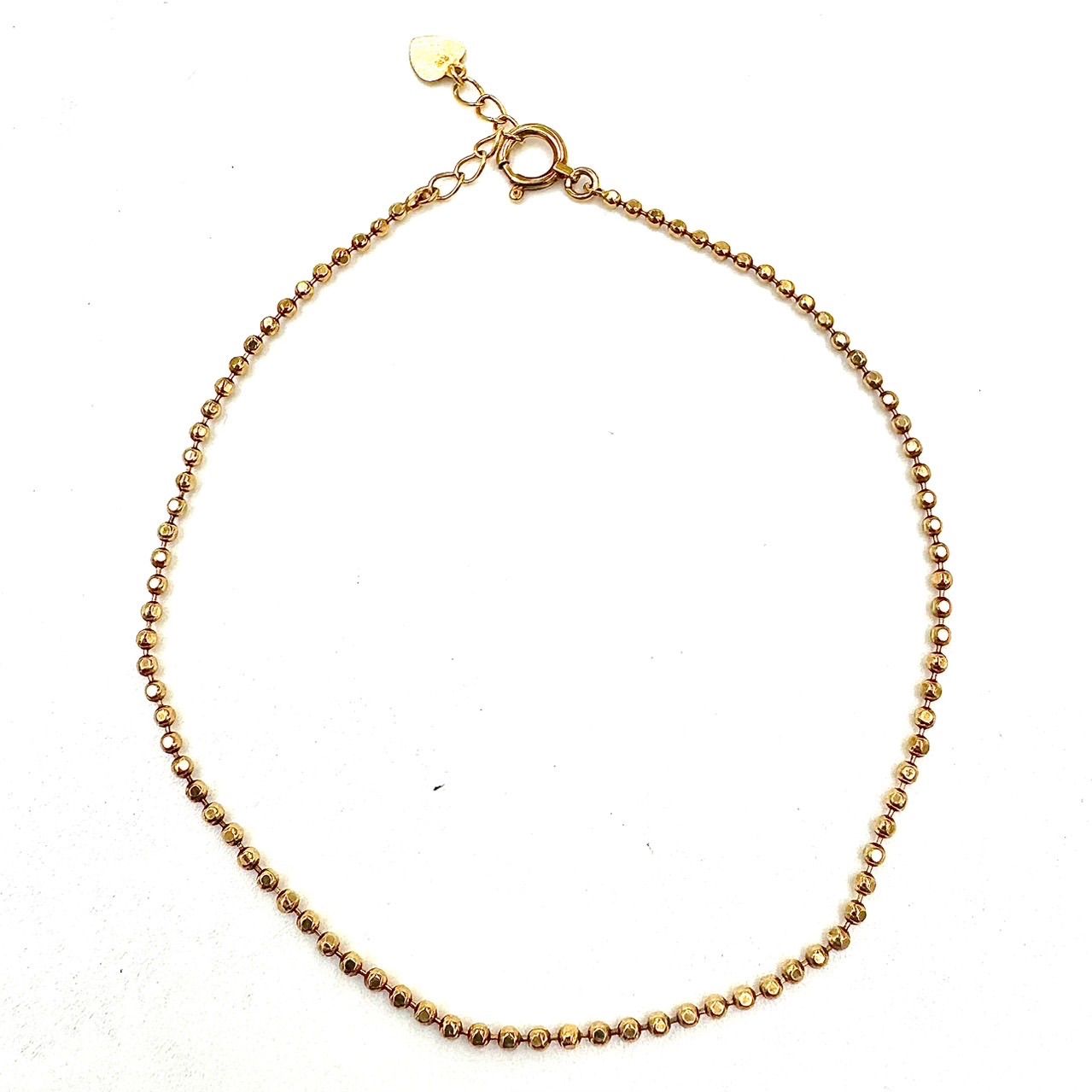 K18 ゴールドボールチェーンブレスレット