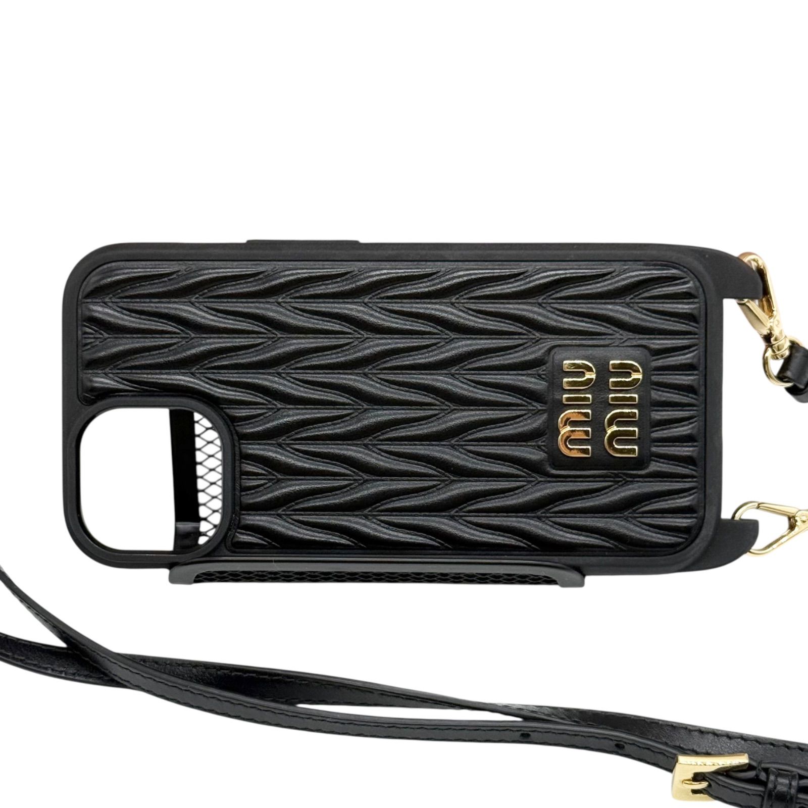 ミュウミュウ iPhone15ケース マテラッセ ショルダー de6