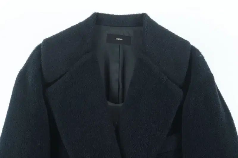 システム WOMEN - S ラマ ウール ブレンド ダブル ボタン コート