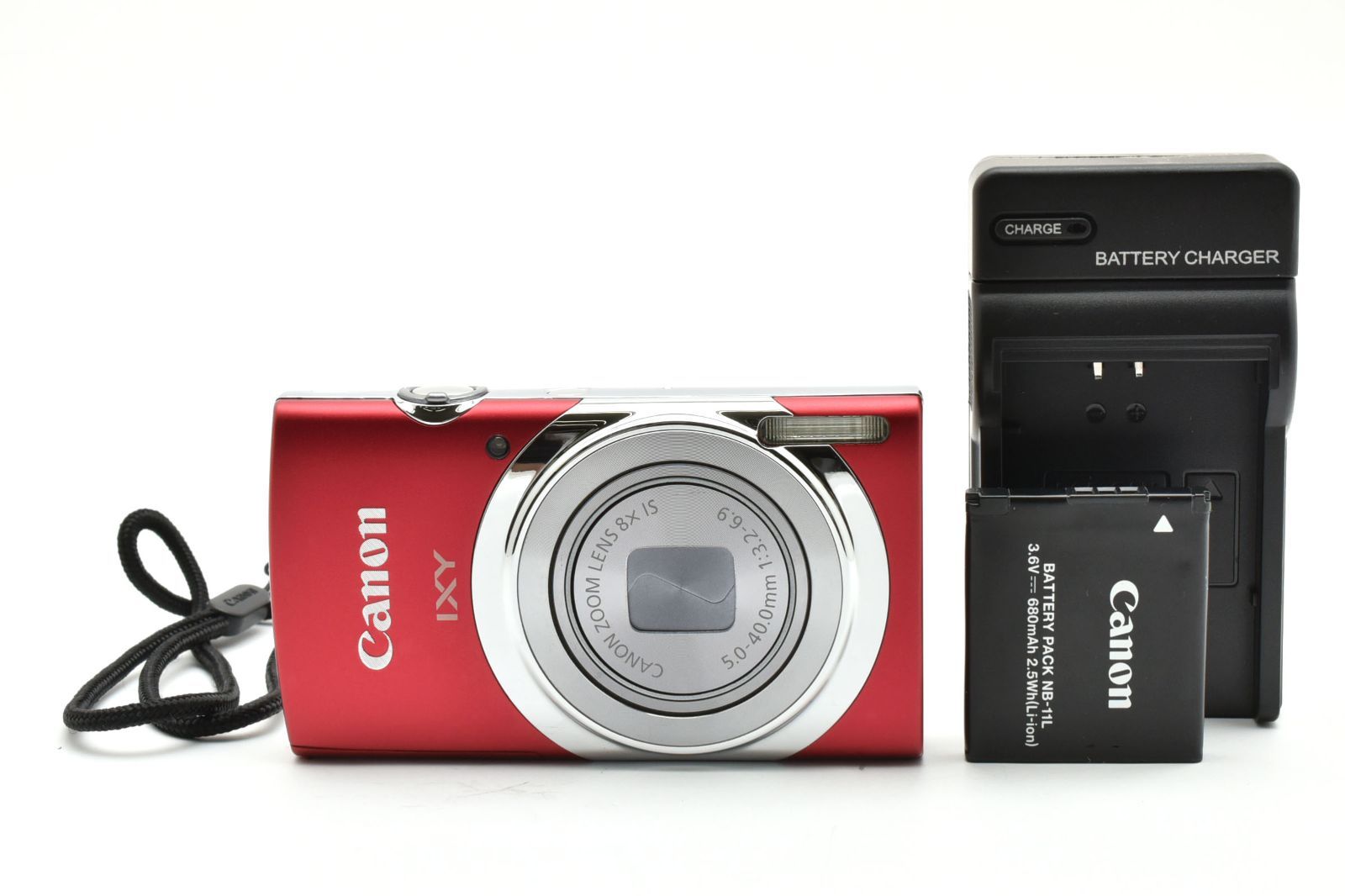 超美品 キヤノン IXY130 コンパクトデジタルカメラ レッド Canon 412