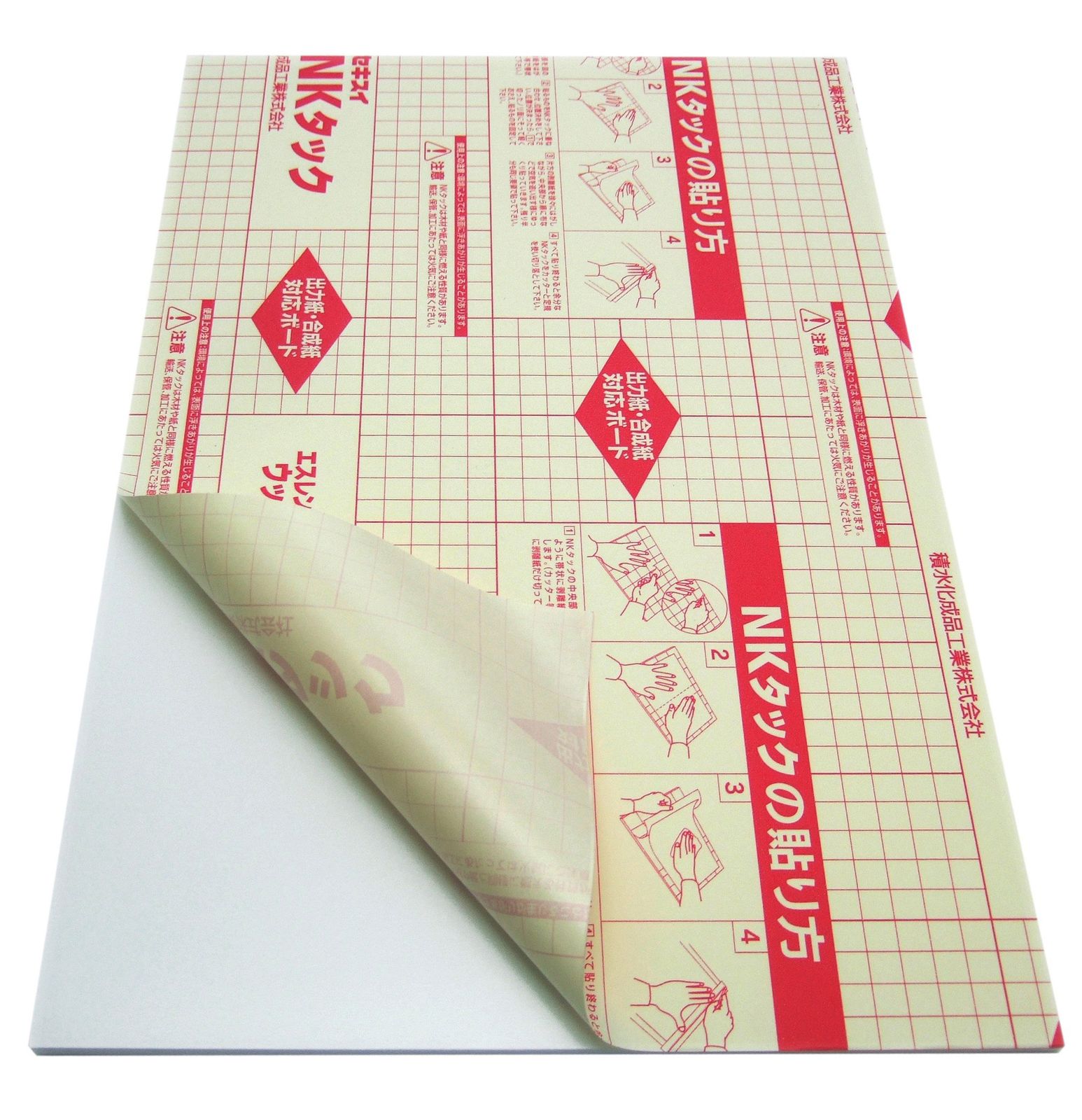 スチレンボード 片面粘着パネル NKタックTA 5mm厚 A3 よりやや大きめ 20枚入