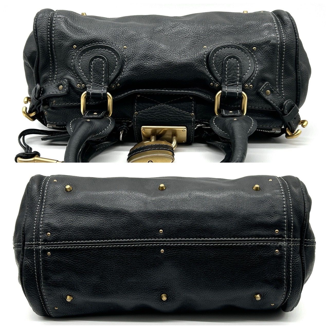 美品　Chloe　クロエ　パディントン　黒ブラック　南京錠　ハンドバッグ　y2k Y2K 00s クロエ パディントン 南京錠 ショルダーバッグ 美品 Chloe