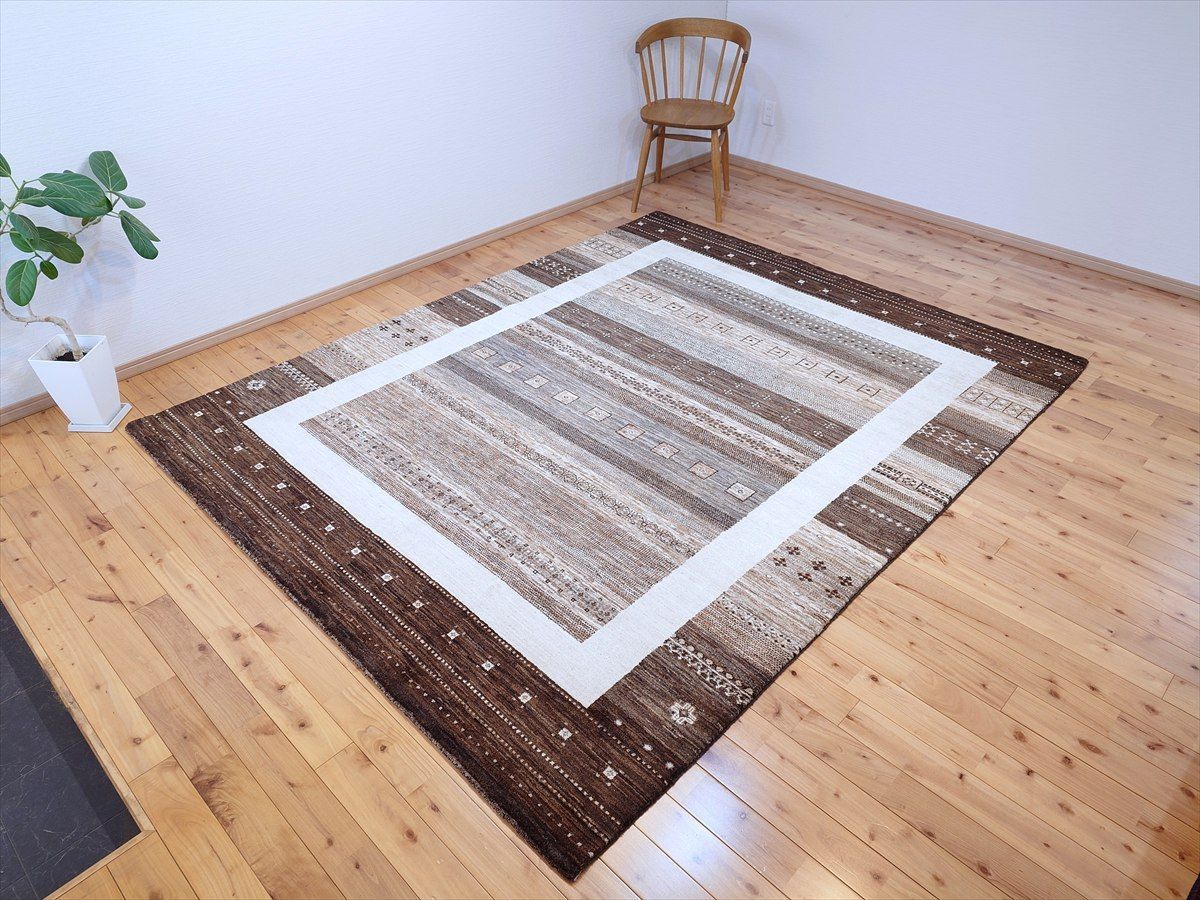 夏は涼しく冬は暖かい 天然無染ラグ ガゼニラハット リビング敷 248x199㎝ P263 MARWIL-DEMENAGEMENTS_CH