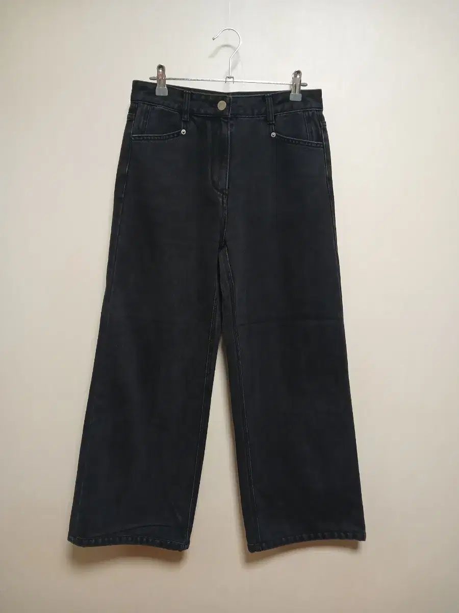 アッテ ヴァネッサブルーノ ブラック ワイド デニム ズボン 38
