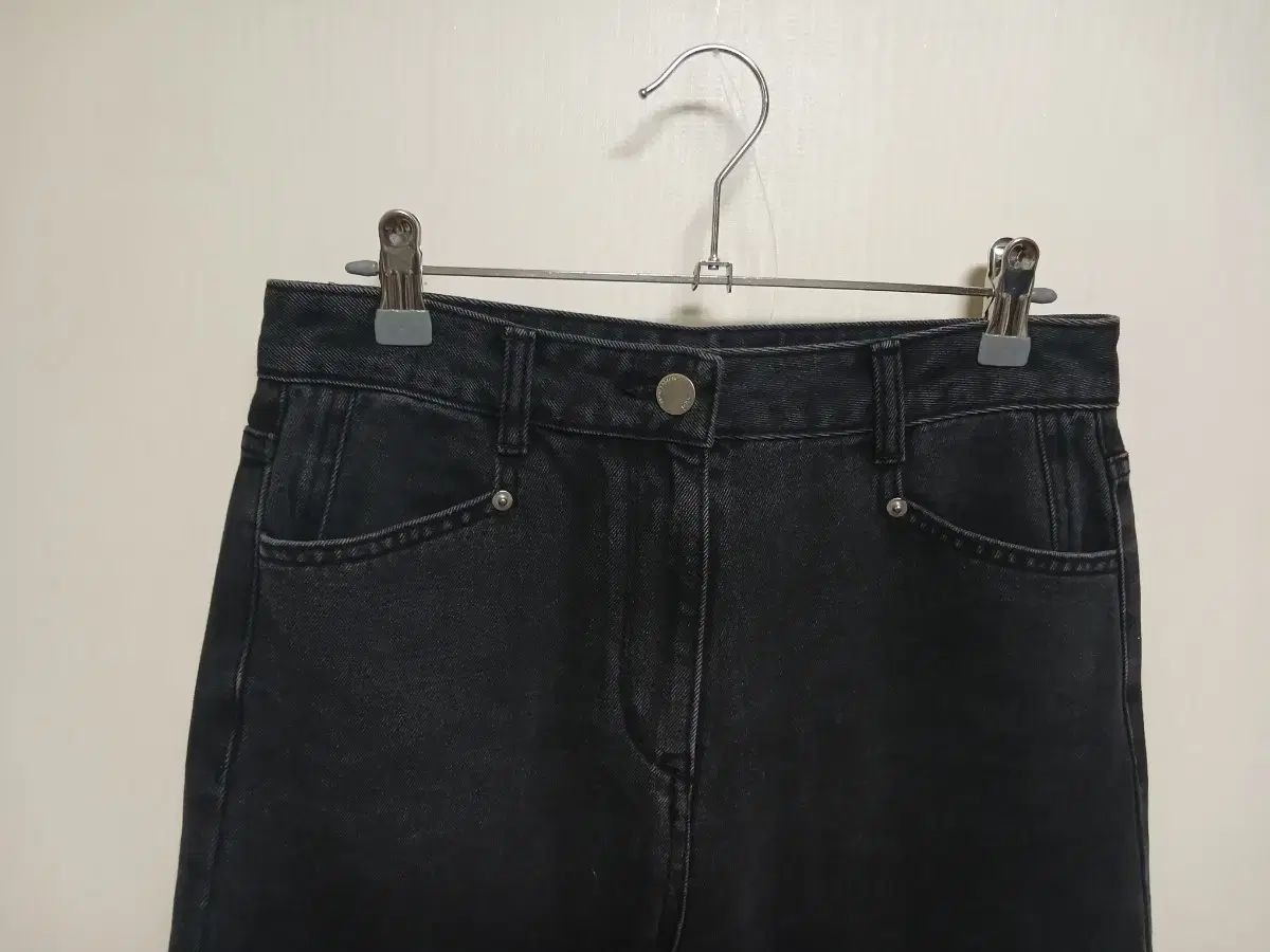 アッテ ヴァネッサブルーノ ブラック ワイド デニム ズボン 38