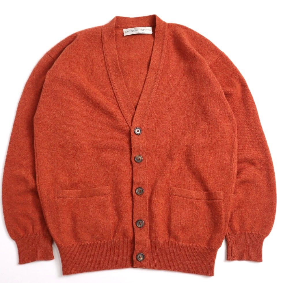 Vintage SCOTLAND製 肉厚 ピュアカシミヤ100% ニット カーディガン