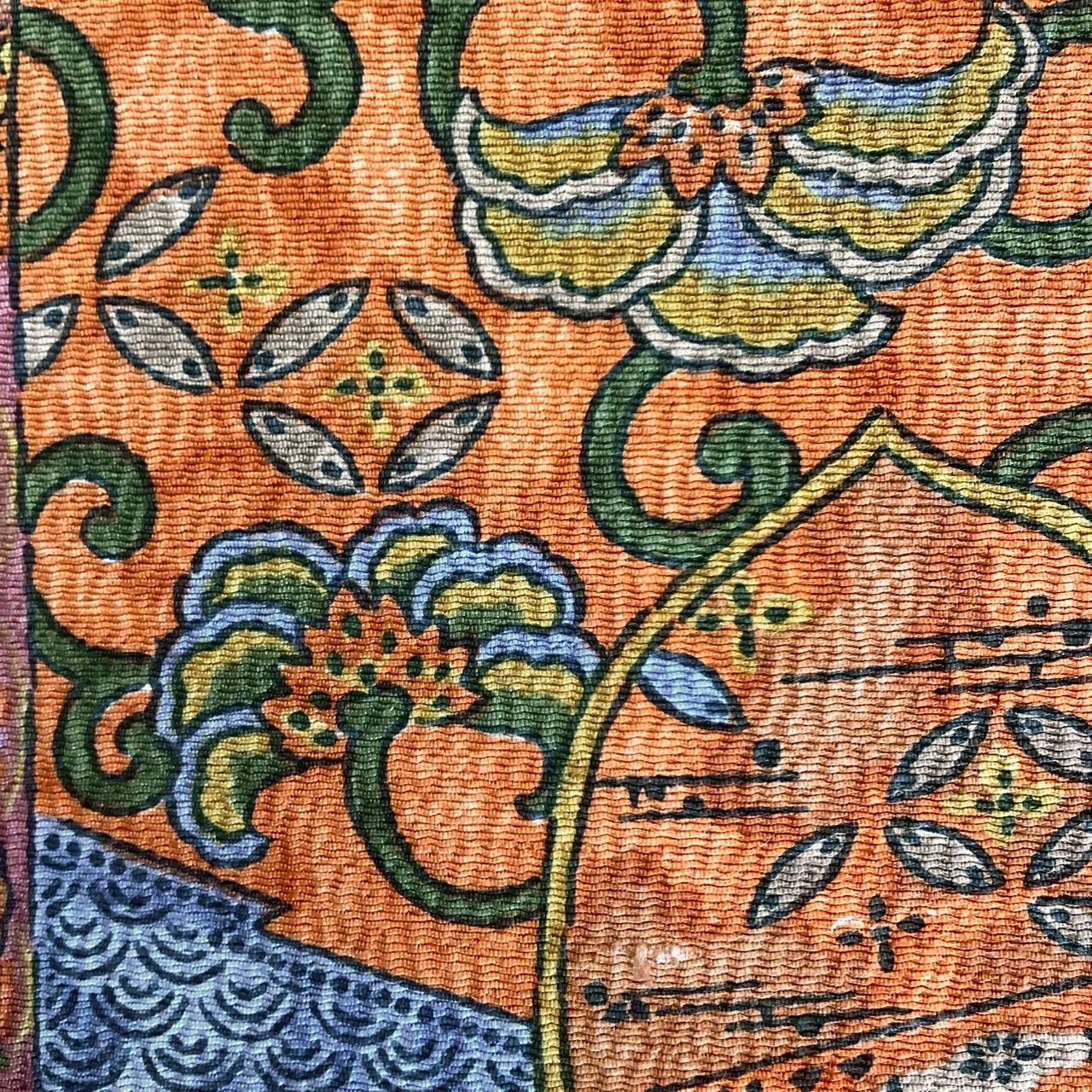 名古屋帯　花唐草　正絹 京袋帯 名古屋帯 WA・KKA WAKKA ワッカ 「ぶどう唐草」 正絹 白地 生成