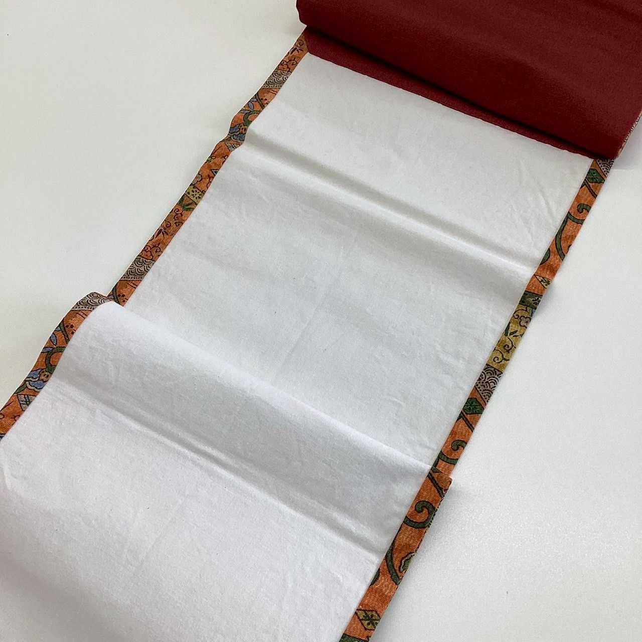 5777］名古屋帯 花唐草文様 全通 縮緬 正絹 着物 - メルカリ