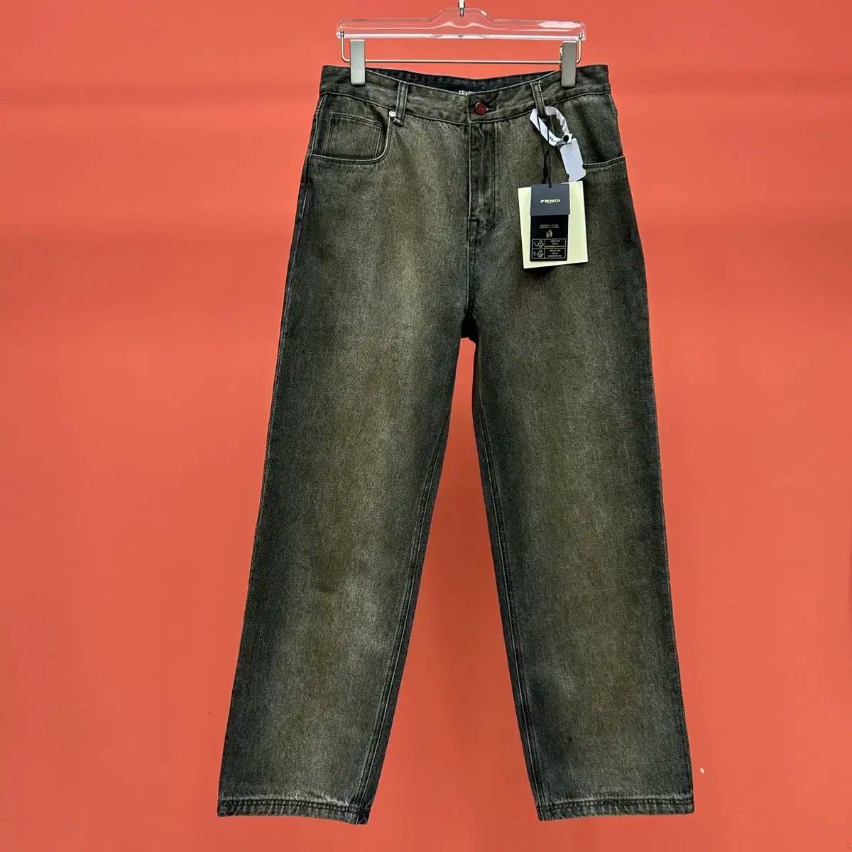 FENDI フェンディ ユニセックス カジュアル ロゴ デニム パンツ