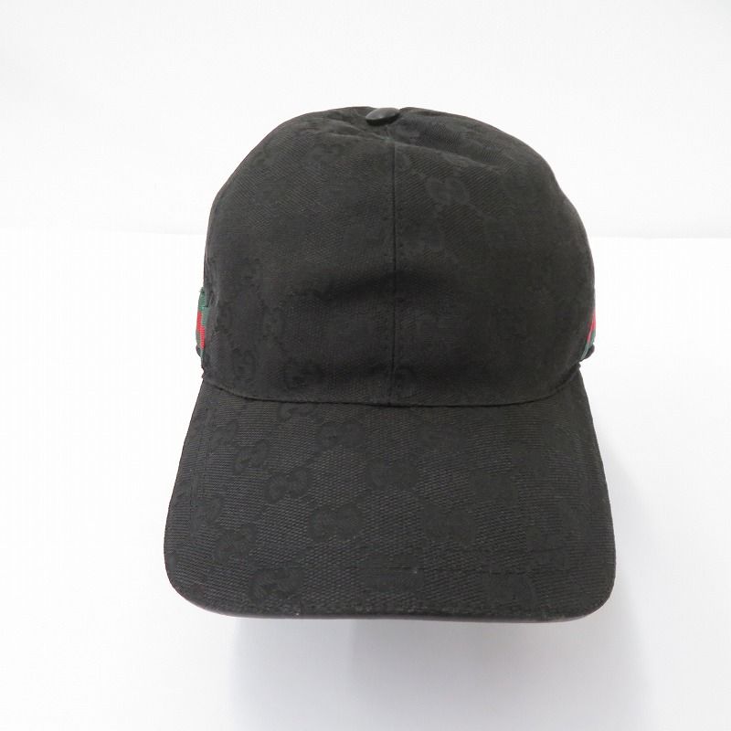 瀬戸大橋店 GUCCI グッチ キャップ GGキャンバス ベースボールキャップ 200035・024891 ブラック サイズ S 135