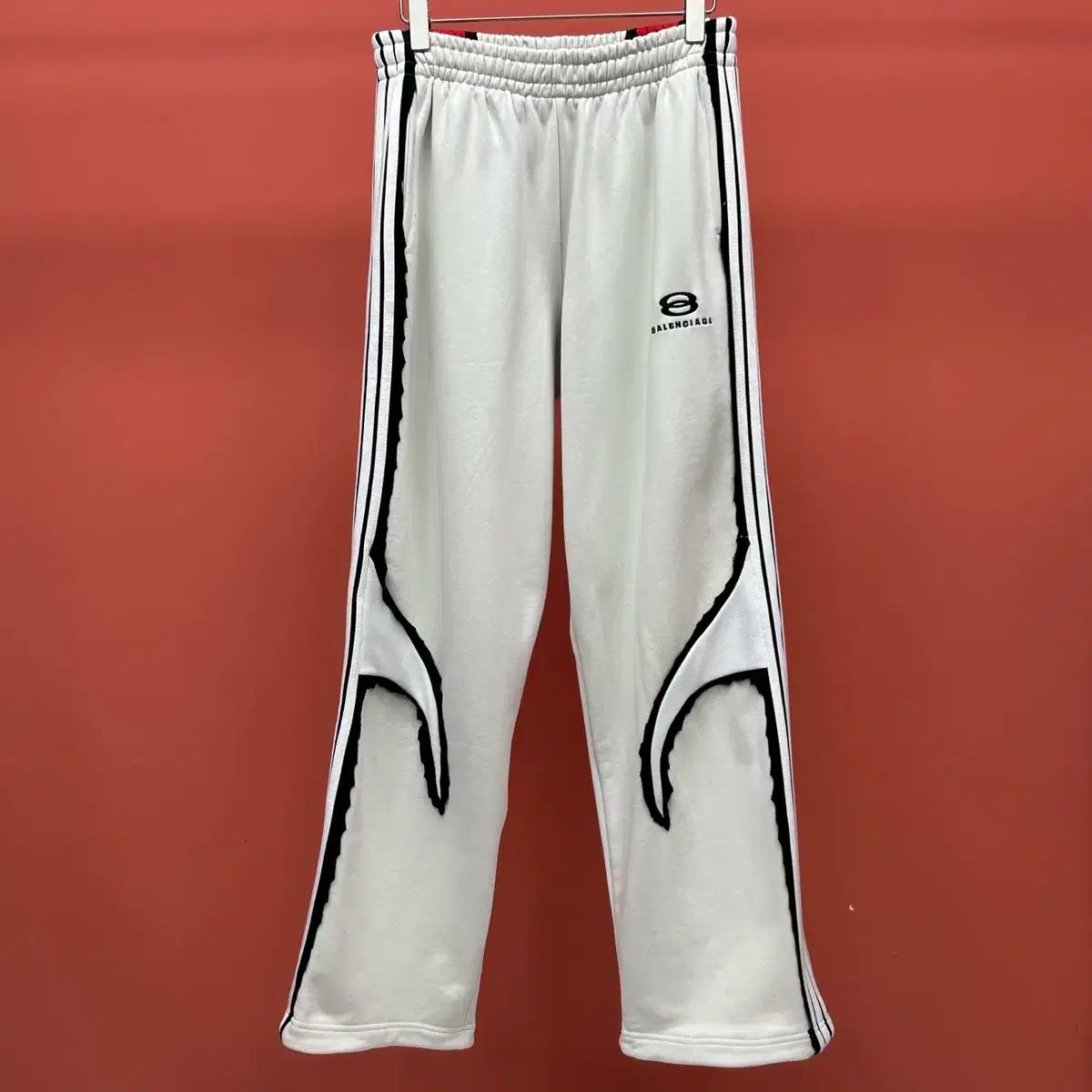 丁寧 バレンシアガ ユニセックス カジュアル ロゴ 白 ズボン 【特別価格】