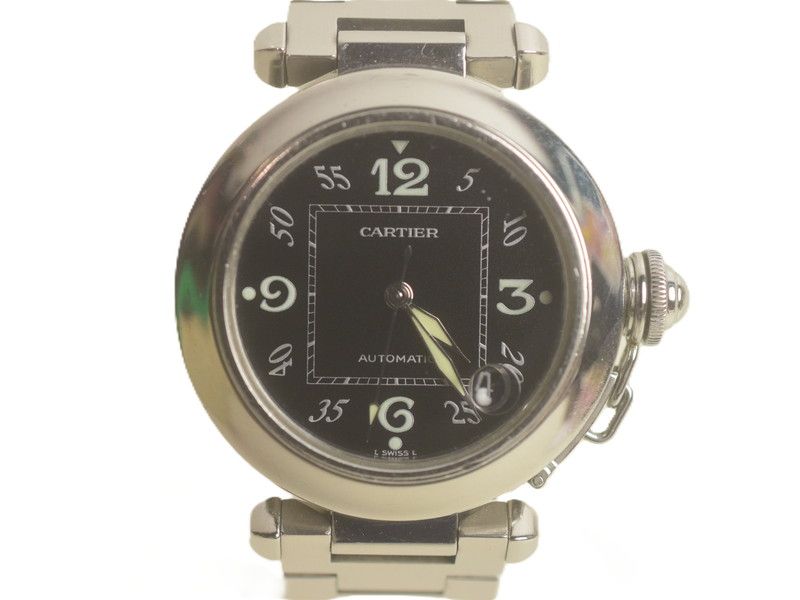 品 Cartier カルティエ 腕時計 パシャC 2324 自動巻き デイト 黒文字盤 稼働品 195-251029-SS-02-ich