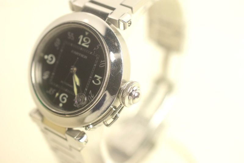 品 Cartier カルティエ 腕時計 パシャC 2324 自動巻き デイト 黒文字盤 稼働品 195-251029-SS-02-ich