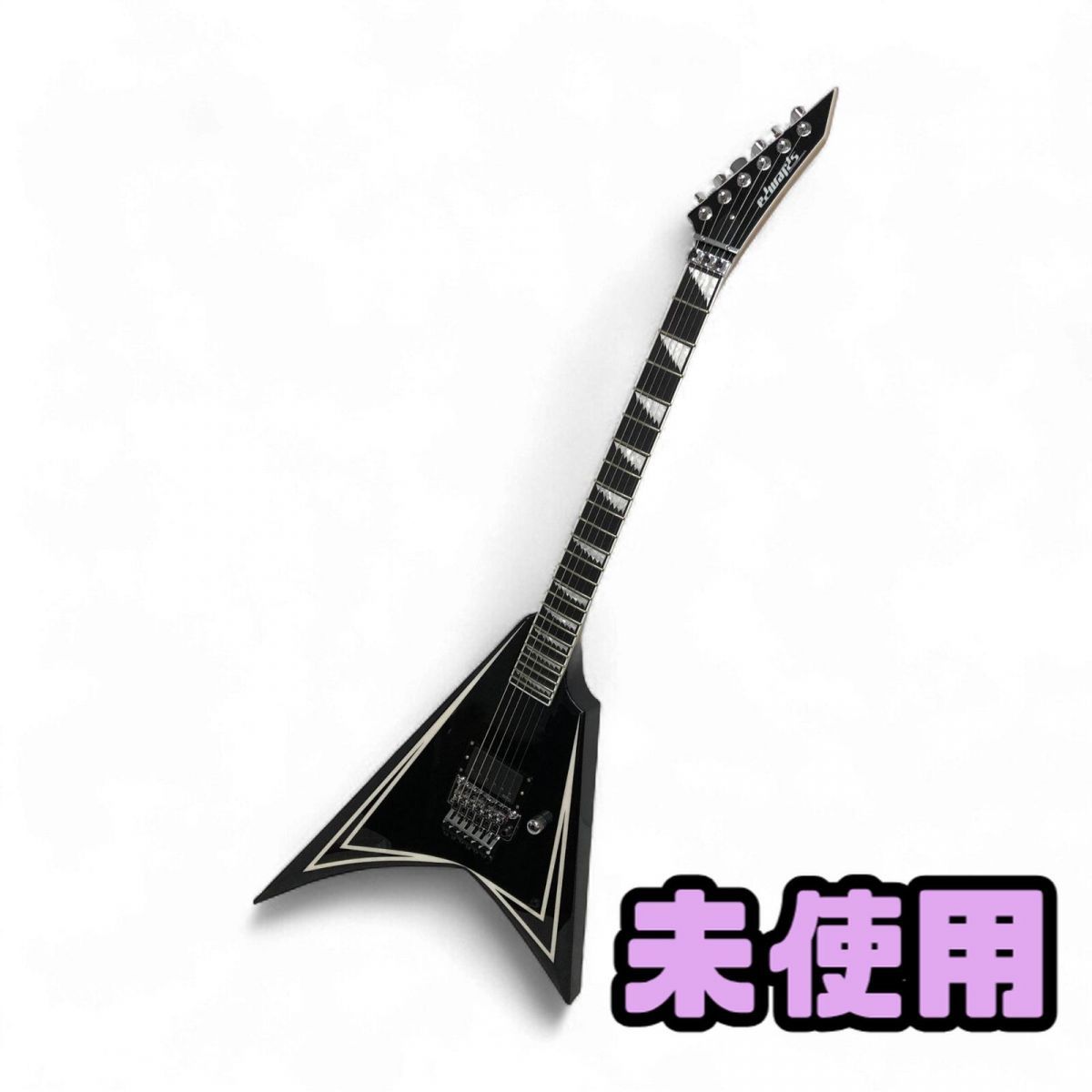 エレキギター EDWARDS E-ALEXI SAWTOOTH Black withWhite Pin Stripe PLK865648相